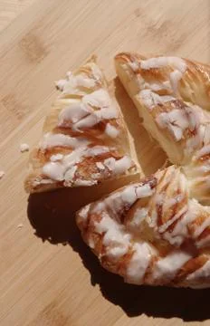 Overhead view of bread on serving tray Stock Photos