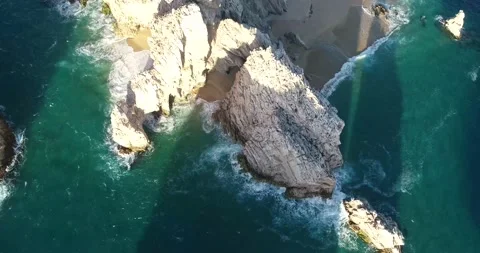 Overhead view of Cabo Arch Stock Footage 169778016