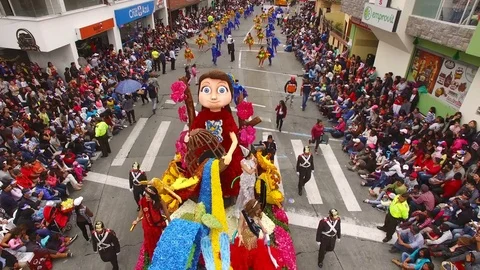 An Overhead View of a Carnival Float  Stock-Footage 73041518