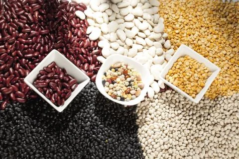 Overhead view of cereal Stock Photos