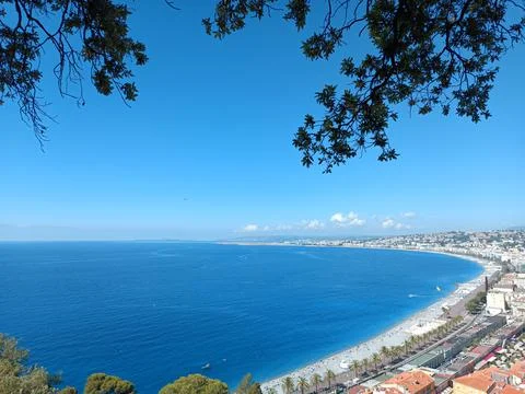 Overhead view of the city of Nice Stock Photos