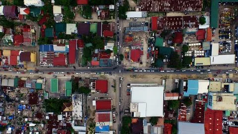 Overhead view of city in the Philippines Stock Photos