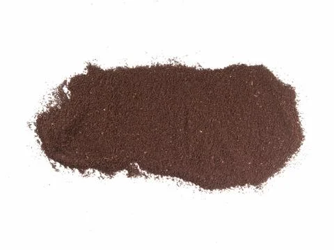 Overhead view of coffee grounds Foto stock