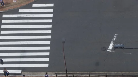 Overhead View of the Crosswalk 스톡 동영상 332805638