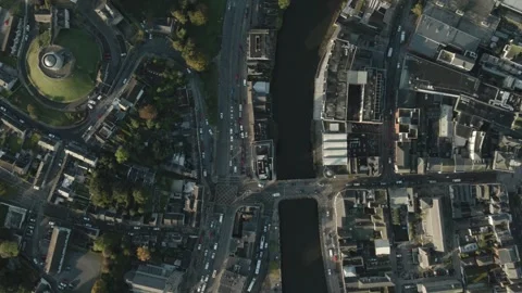Overhead View Of Drogheda City And River Boyne In County Louth, Ireland. - Stock Footage 294365360