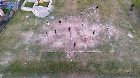 Overhead View of Dry Grass Field Stock Photos