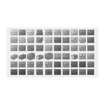 Overhead view of geometric shapes background Stock Illustration