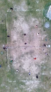 Overhead View of Grassy Terrain Stock Photos