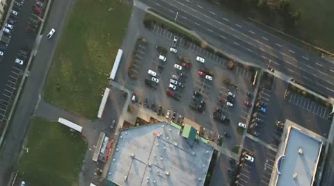 Overhead View of Highway at Dusk Stock Footage 10317855