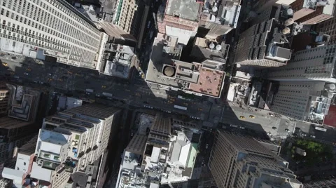 Overhead View of Midtown Blocks in Manhattan, New York City Stockbeeldmateriaal 62815844
