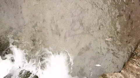 Overhead view of mountain stream Stock Footage 89455561