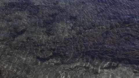 Overhead View of Ocean Rocks. Horta, Faial, Portugal, Azores. Stock Footage 238691657