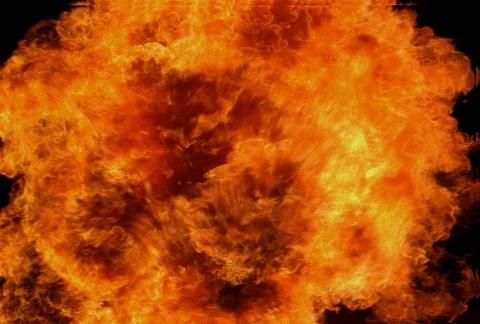 Overhead view of a propane mortar explosion Stock Footage 86917778