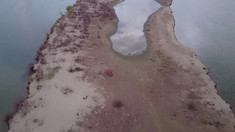 Overhead view of river bed Stock Footage 77711178