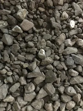 Overhead View Sharp Crushed Rock Aggregate Background Stockfoto's
