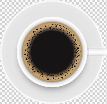 Overhead view of a steaming cup of coffee, inviting warmth and a caffeine k.. Stock Illustration