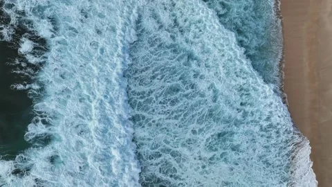 An overhead view of a swell breaking on the North Shore. Stock Footage 239501506