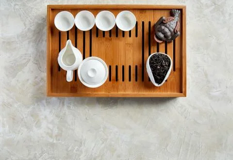 Overhead view of tea ceremony Stock Photos