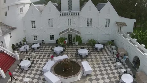 Overhead view of Trident Castle, Jamaica Stock Footage 157907500