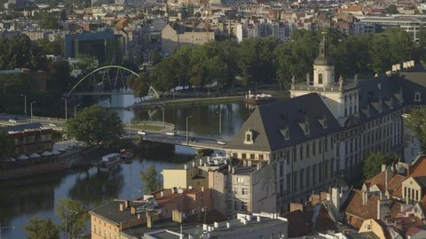 Overhead View of the University of Wroclaw Stockbeeldmateriaal 73487617