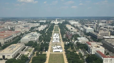 Overhead view of Washington DC Stock-Footage 7900216