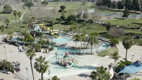 Overhead View Of Water Park Vídeo Stock 209401138