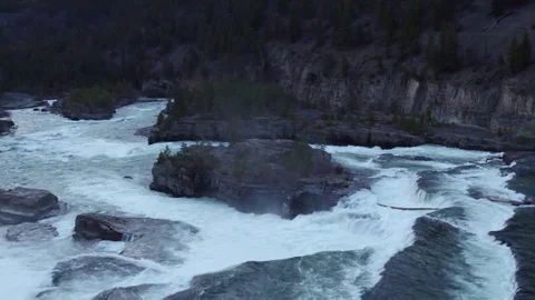 Overhead Waterfall Pan in 4K Stock Footage 73058857