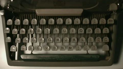 Overhead Writing On A Retro Typewriter Stock Footage 51388109