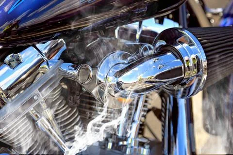 Overheated broken engine in need of repair Stock Photos
