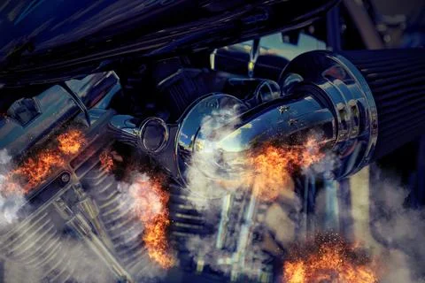 Overheated broken engine in need of repair Stock Photos