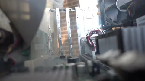 Overheated electronics smoke hardware failure Stock Footage 68102690