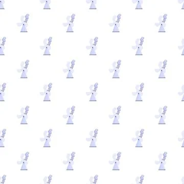Overheating broken fan generating smoke seamless pattern Stock Illustration