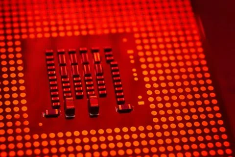 Overheating CPU Chip Computer Processor 스톡 사진