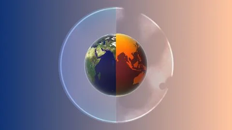 Overheating planet earth global warming Ilustración de archivo