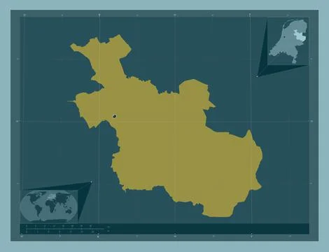 Overijssel, Netherlands. Solid color shape Stock Illustration