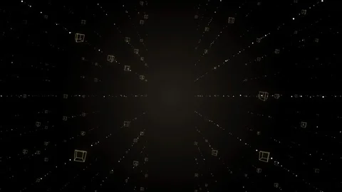 Overlaid abstract database blocks on black background. Stock Footage 116146577