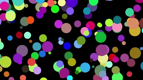 Overlap Circle Solid Black Background Video Stock Footage 305126196