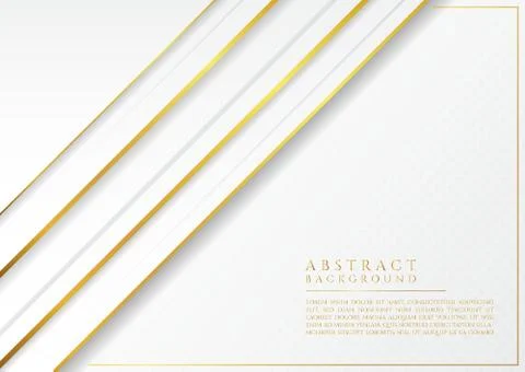 Overlap layer luxury design white and gold concept with space for content Stock Illustration