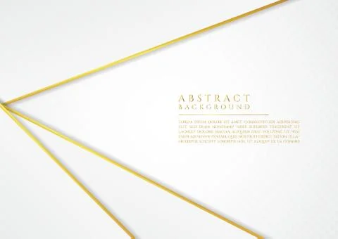 Overlap layer triangle shape white design golde color style with space Stock Illustration