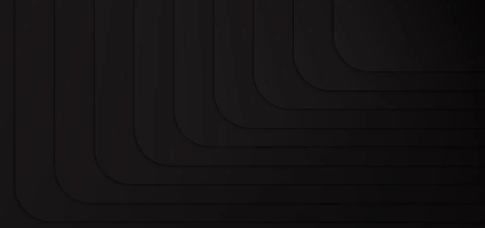 Overlap layer wave shape design black color background modern style Stock Illustration