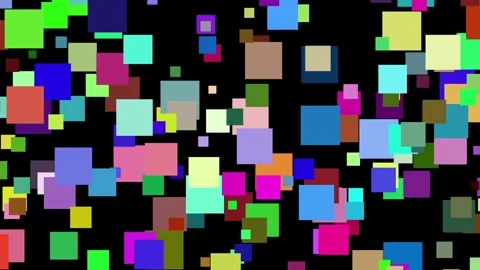 Overlap Mixed Shapes Solid Black Background Video Stockbeeldmateriaal 305126220