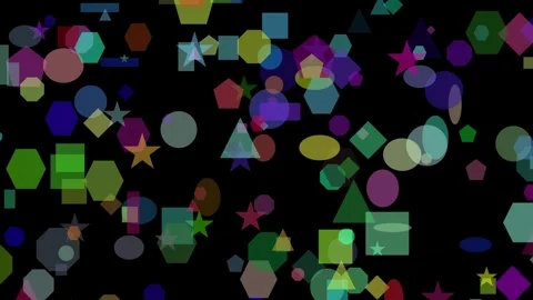 Overlap Octagon Solid Black Background Video Stock Footage 305127346