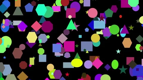 Overlap Random Solid Black Background Video Stock Footage 305126919