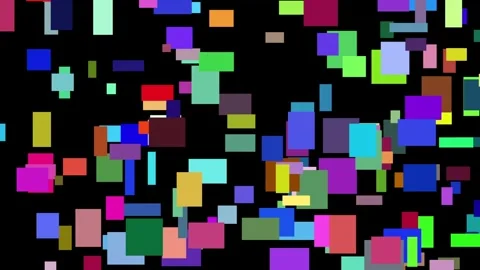Overlap Rectangle Solid Black Background Video Stock Footage 305126270