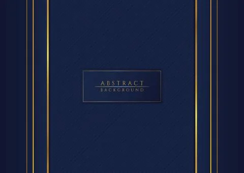 Overlap square layer shape design gold metallic line style pattern background Stock Illustration