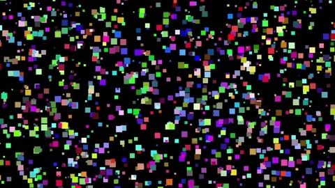 Overlap Tiny Squares Solid Black Background Video Stock Footage 305126938