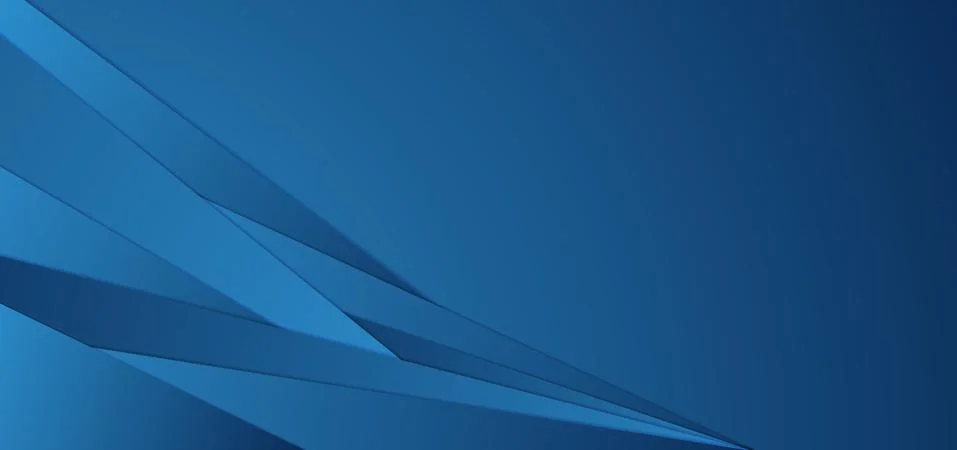 Overlap triangle shape background design blue color design with space for con Stock Illustration