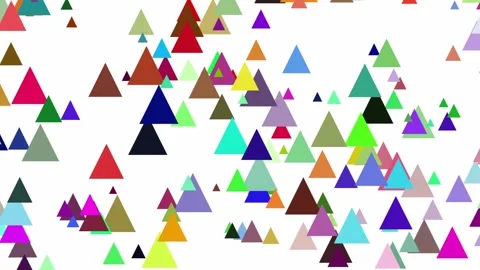 Overlap Triangle Solid White Background Video Stock Footage 305126505