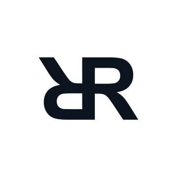 Overlapped initial letter logo logotype theme Stock Illustration