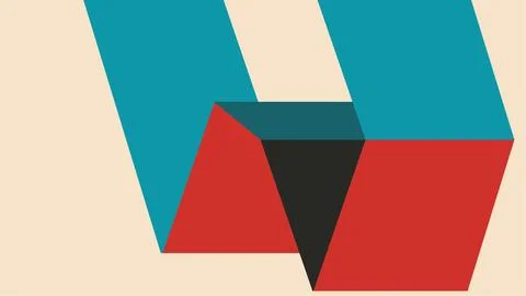 Overlapping Abstract Blocks Background Stock Illustration
